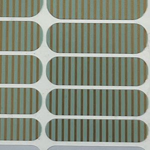 Jamberry Nail Wrap mint green gold stripe